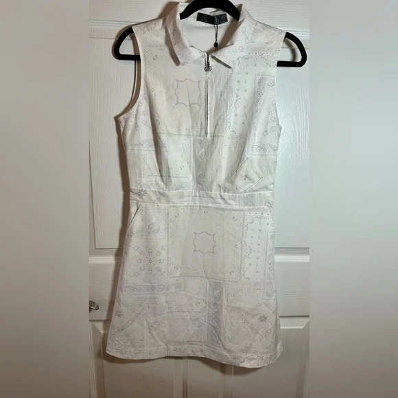 G/FORE Bandana Maverick Sleeveless Dress White Size 6 NWT - Picture 9 of 13